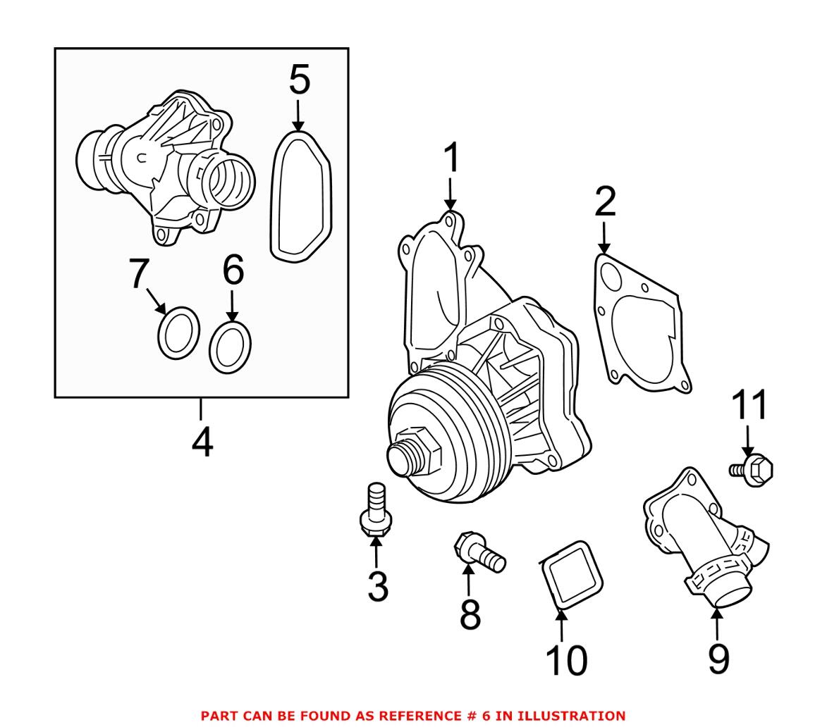 BMW Thermostat O-Ring - Inner 11517788984